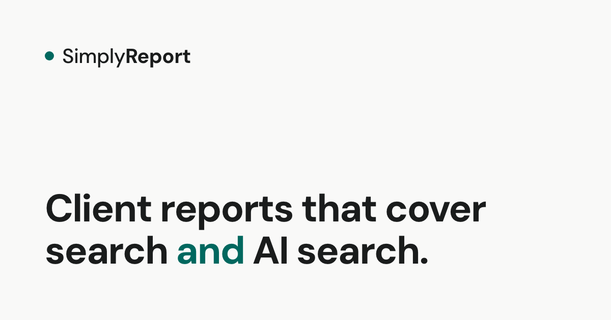 Simpleng Report SimplyReport — SEO Client Reports That Write Themselves